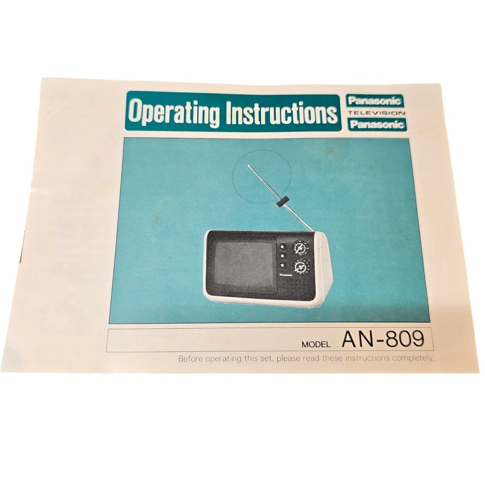 Panasonic Television AN-809 OPERATING INSTRUCTIONS‎
